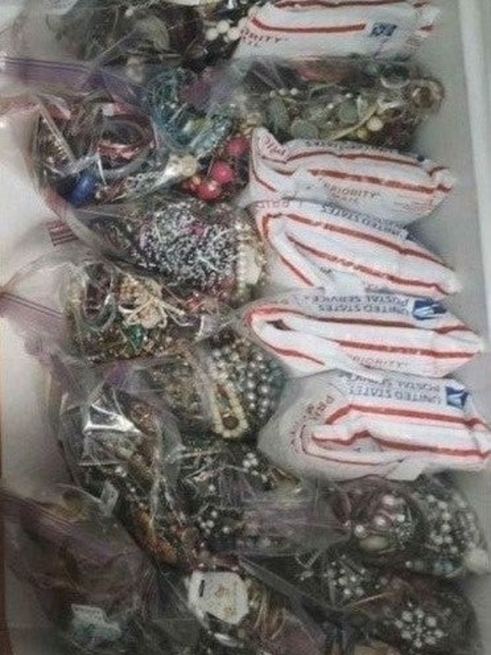 2 Pounds Jewelry Lot Lbs Costume Vintage Necklaces Rings Earrings Mystery Lot